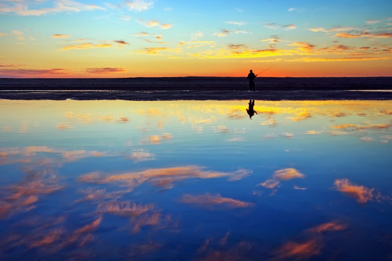 Sunset Fisherman