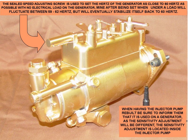 HERTZ SPEED SETTING ON PERKINS INJECTOR PUMP