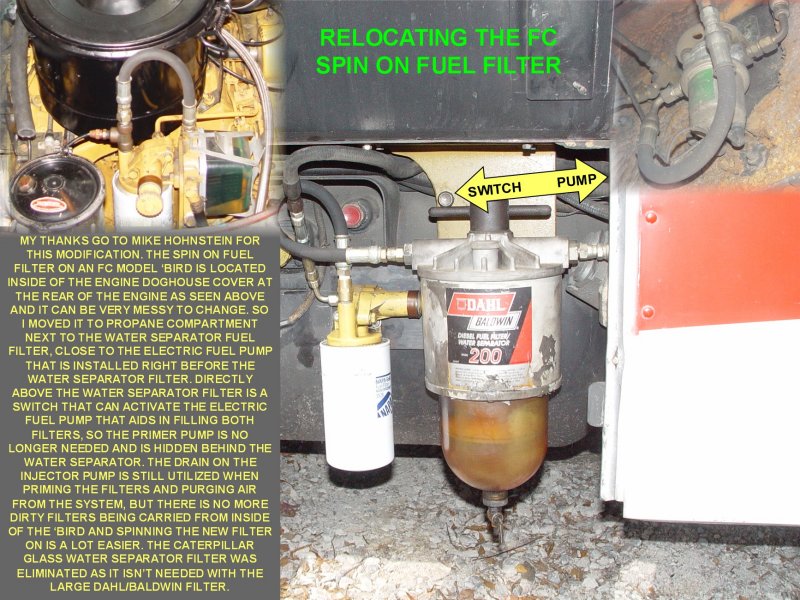 RELOCATING THE FC SPIN ON FUEL FILTER