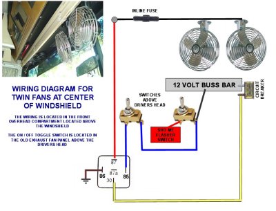 12V WINDSHIELD FANS WIRING DIAGRAM