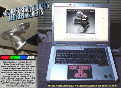 AIRCRAFT READING LIGHT LED REPLACEMENT