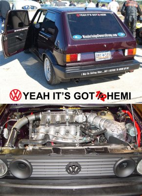 YEAH ITS GOT 1/2 A HEMI IT HAS MORE OF A HEMISPHERICAL COMBUSTION CHAMBER THAN THE NEW CHRYSLER HEMI'S