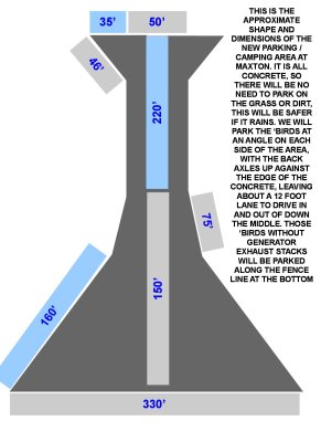 NEW MAXTON PARKING/CAMPING AREA DIMENSIONS