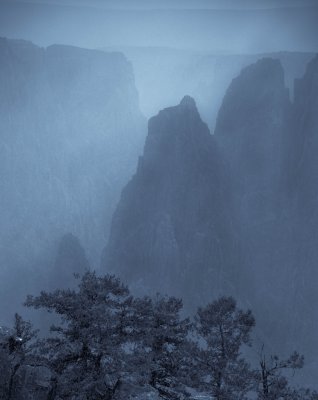 Snowstorm in the Black Canyon of the Gunnison, Colorado