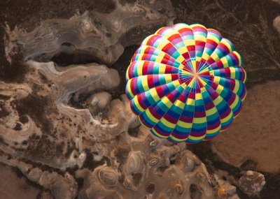 Hot air Balloon from above, Cappadoccia