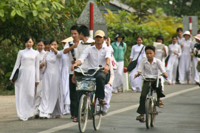 School children on their way home