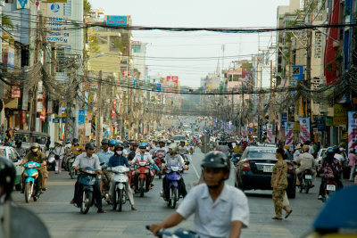Saigon - Ho Chi Minh City, The unending traffic - with no stoplights in sight