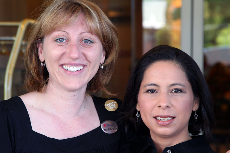 Carmen and Marianna at the Garden Inn
