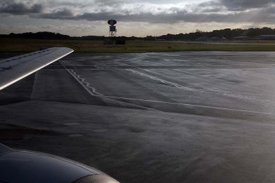 Taxiing in the wet