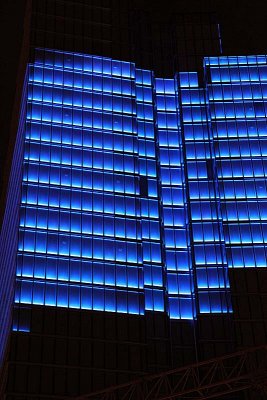 Night illumination on building
