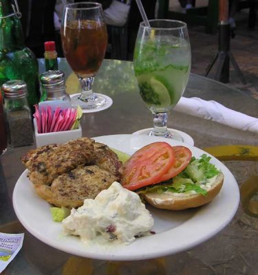 Jerk Chicken Sandwich at Blue Heaven