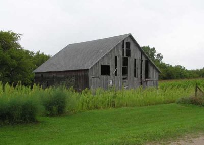 Barn near plane crash site