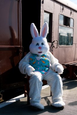 The Easter Bunny relaxes after a hard day.