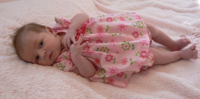 New grand niece LisaClaire Morgan in her pink dress.JPG