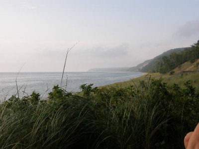 Stunning view below the house on Lake Michigan.JPG