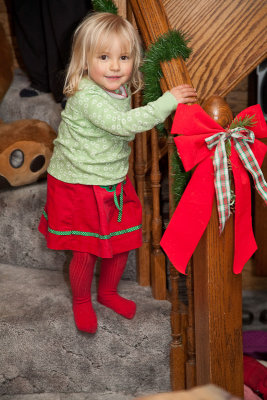Haley in her Xmas outfit