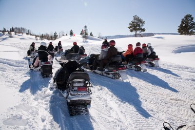 Practice rounds on a frozen lake