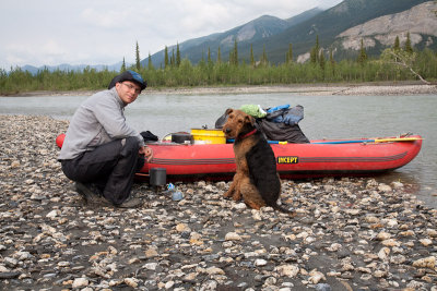 Lunch on a gravel bar