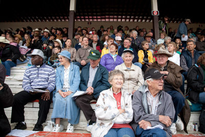 Spectators having lots of fun