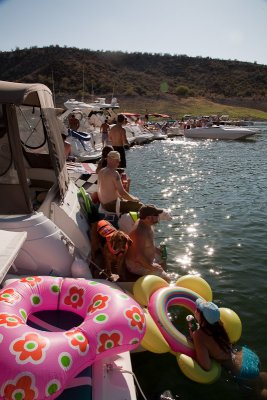 Boat's tied up in Party Cove