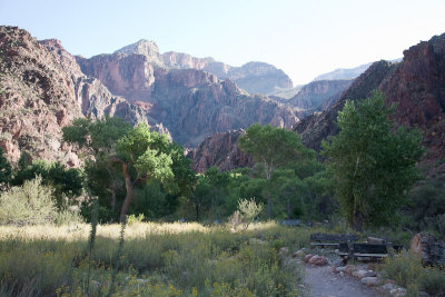 View up from Phantom Ranch
