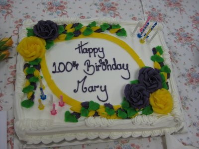 Grandma's 100th Birthday Cake