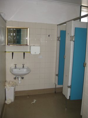 The shared bathroom at CCB