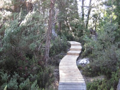 Leaving Lake Windemere Hut area