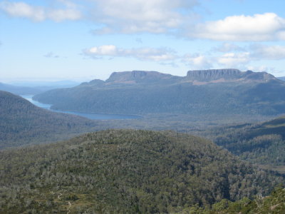 View of Lake St Clair from the ascent