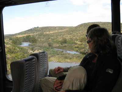The bus ride view to Hobart