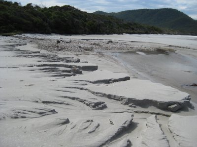 Cox Bight east of Point Eric - note flash flood evidence