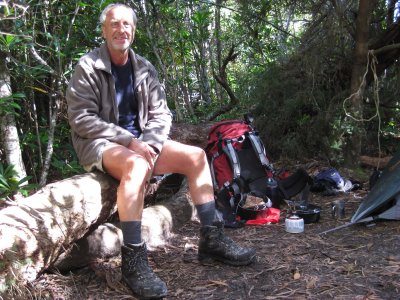 Eric at Prion Boat Crossing campsite