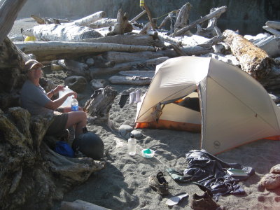 Our campsite at Walbran