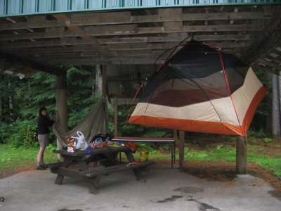 Drying out the tent...