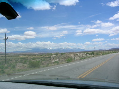 La Sal mountains in the distance
