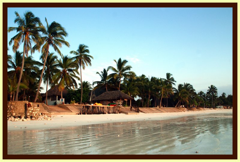 White sand beach view