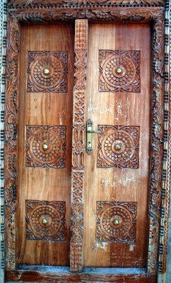 The famous  Zanzibary wooden doors