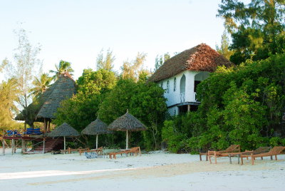 Hotel  on the white sands beach