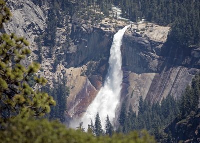 Yosemite waterfall from glacier point