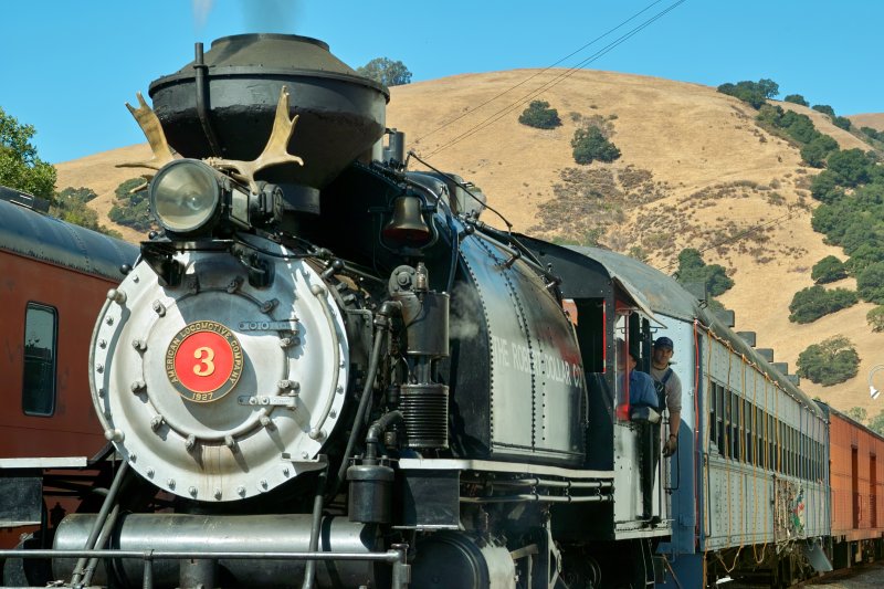 No. 3 pulling a train