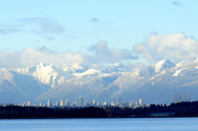 Northshore Mountains  seen from Crescent Beach