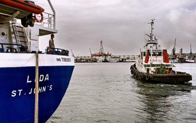Tug Leaving Harbour-Cape Town