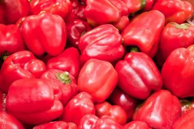 Market Red Peppers