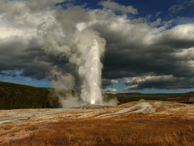 Between Heaven and Earth. Old Faithful Geyser, Yellowstone National Park, Wyoming, 2008
