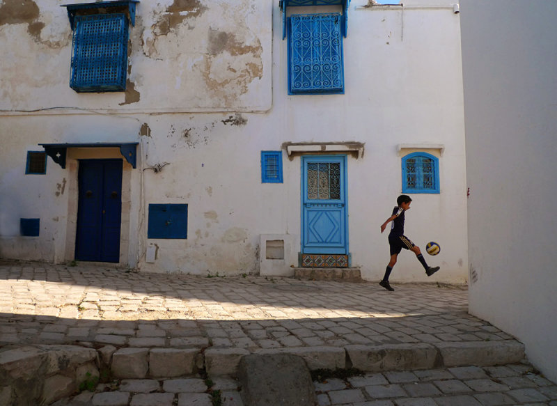 The kick, Sidi Bou Said, Tunisia, 2008
