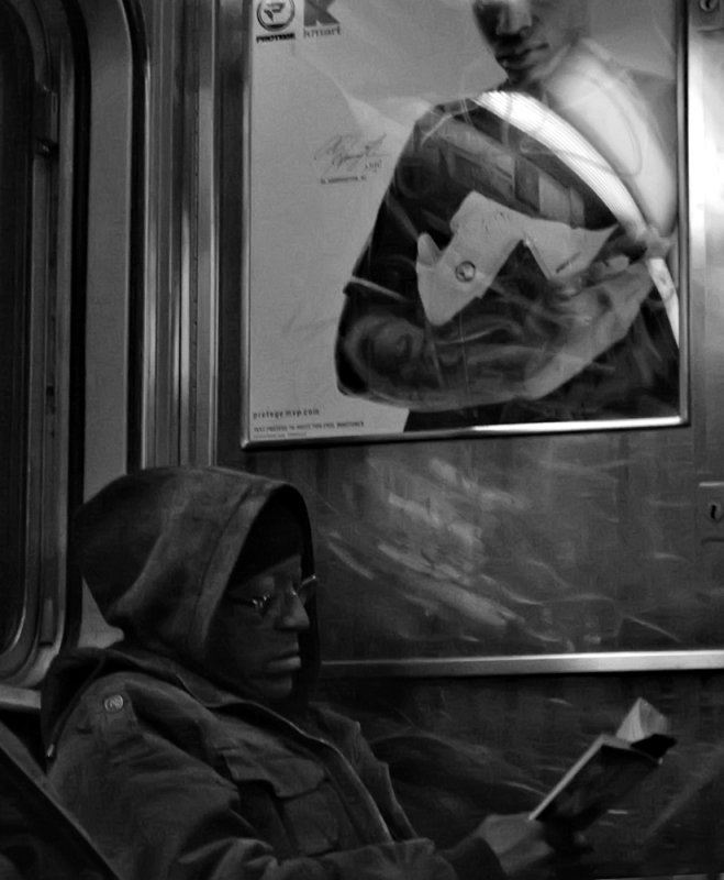 Subway reader, New York City, New York, 2009