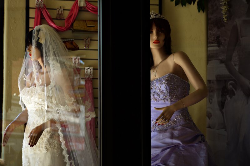 Bridal shop window, Nogales, Arizona, 2009
