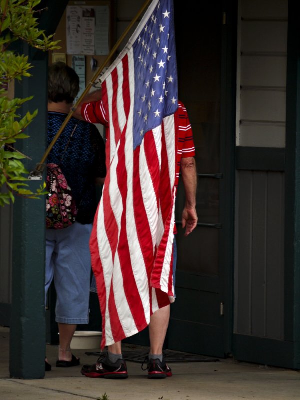 Wrapped in the flag, Jacksonville, Oregon, 2009