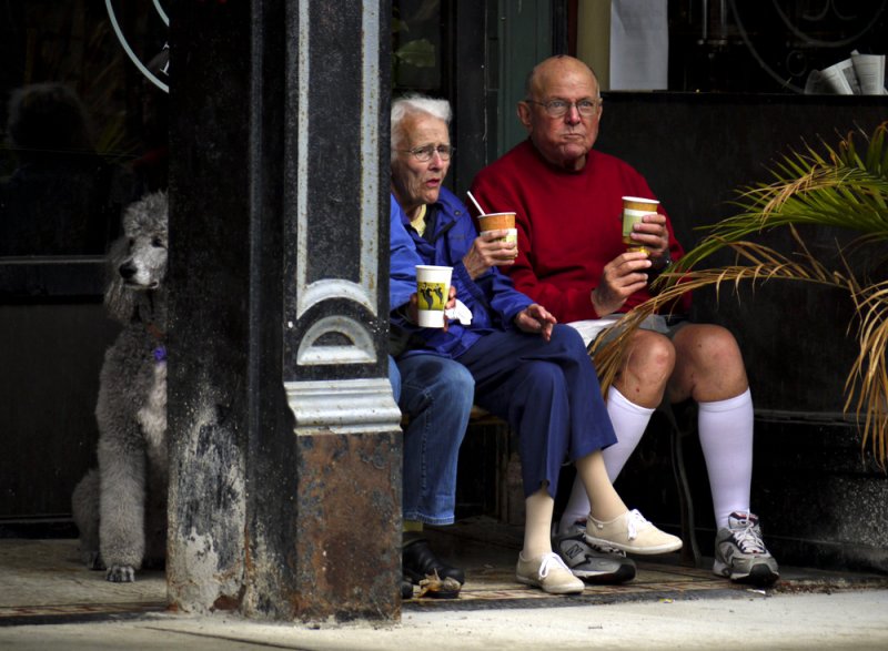 Coffee break, Gloucester, Massachusetts, 2009