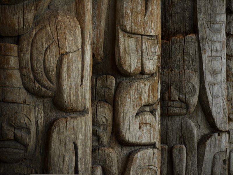 Totem texture, Museum of Anthropology, Vancouver, Canada, 2009